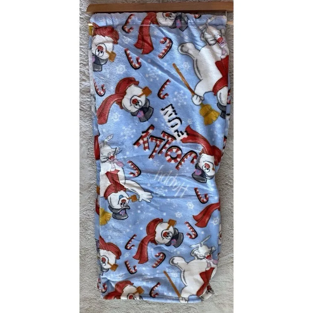 Christmas Frosty‎ The Snowman Jolly Fun Cloud Throw Blanket 60 X 70” Candy Cane